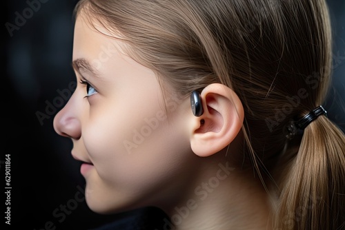 Wallpaper Mural child with hearing aid Torontodigital.ca