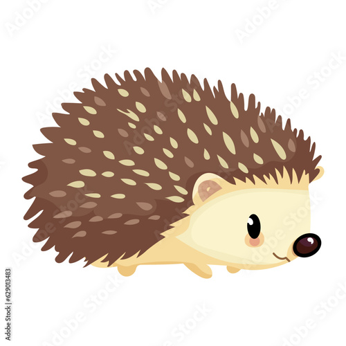 cute hedgehog drawing vector illustration