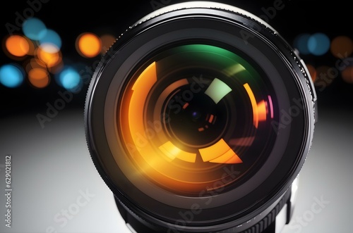 A close up of a camera lens Generative AI