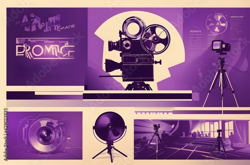 A collage of a camera Generative AI