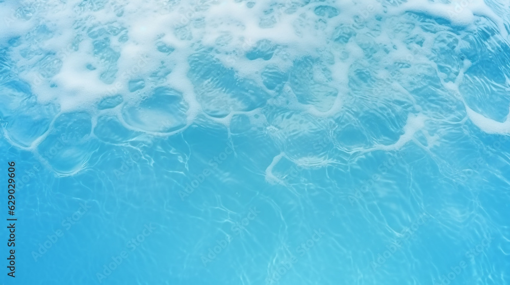 Obraz premium blue ocean water texture top view. Generative Ai.