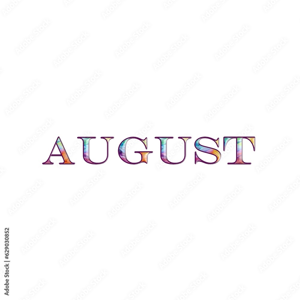 Aungust text effeck design