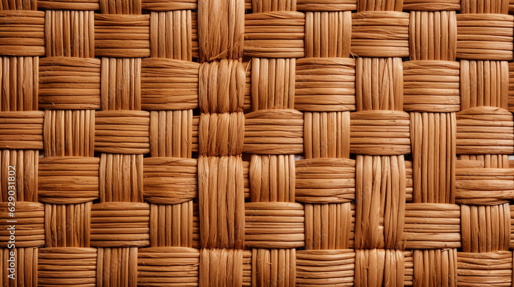 texture of a wicker basket made of bamboo, close-up. Generative Ai. texture of a wicker basket made of bamboo, close-up. Generative Ai.