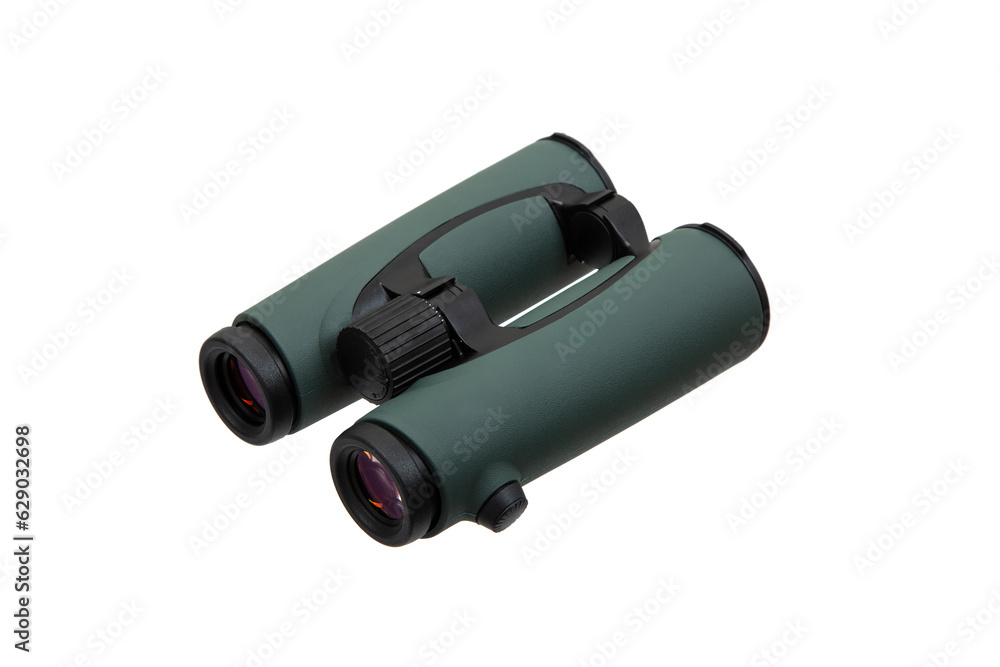 Modern binoculars. An optical instrument for observation at long distances. Isolate on a white back. Modern binoculars. An optical instrument for observation at long distances. Isolate on a white back.