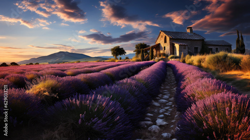 Rolling lavender fields - Scenic from Provence in France