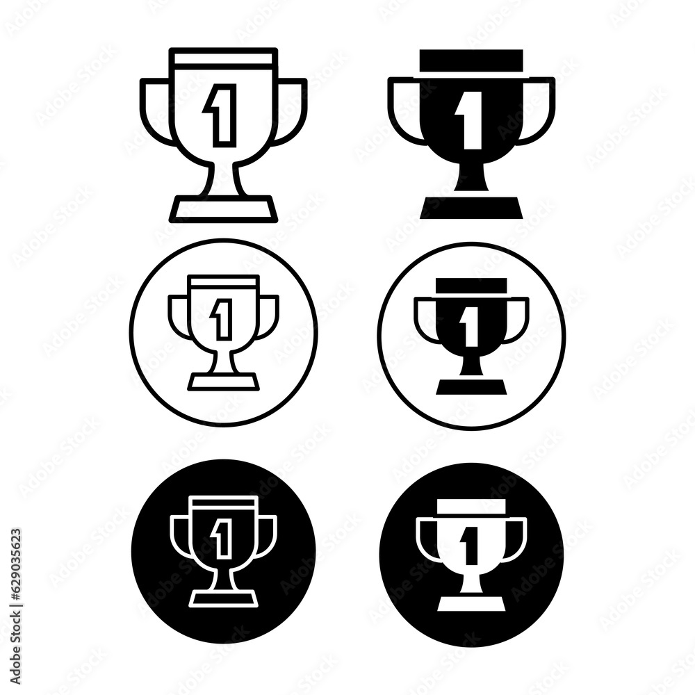simple set trophy icon vector illustration logo design, isolated on white simple set trophy icon vector illustration logo design, isolated on white