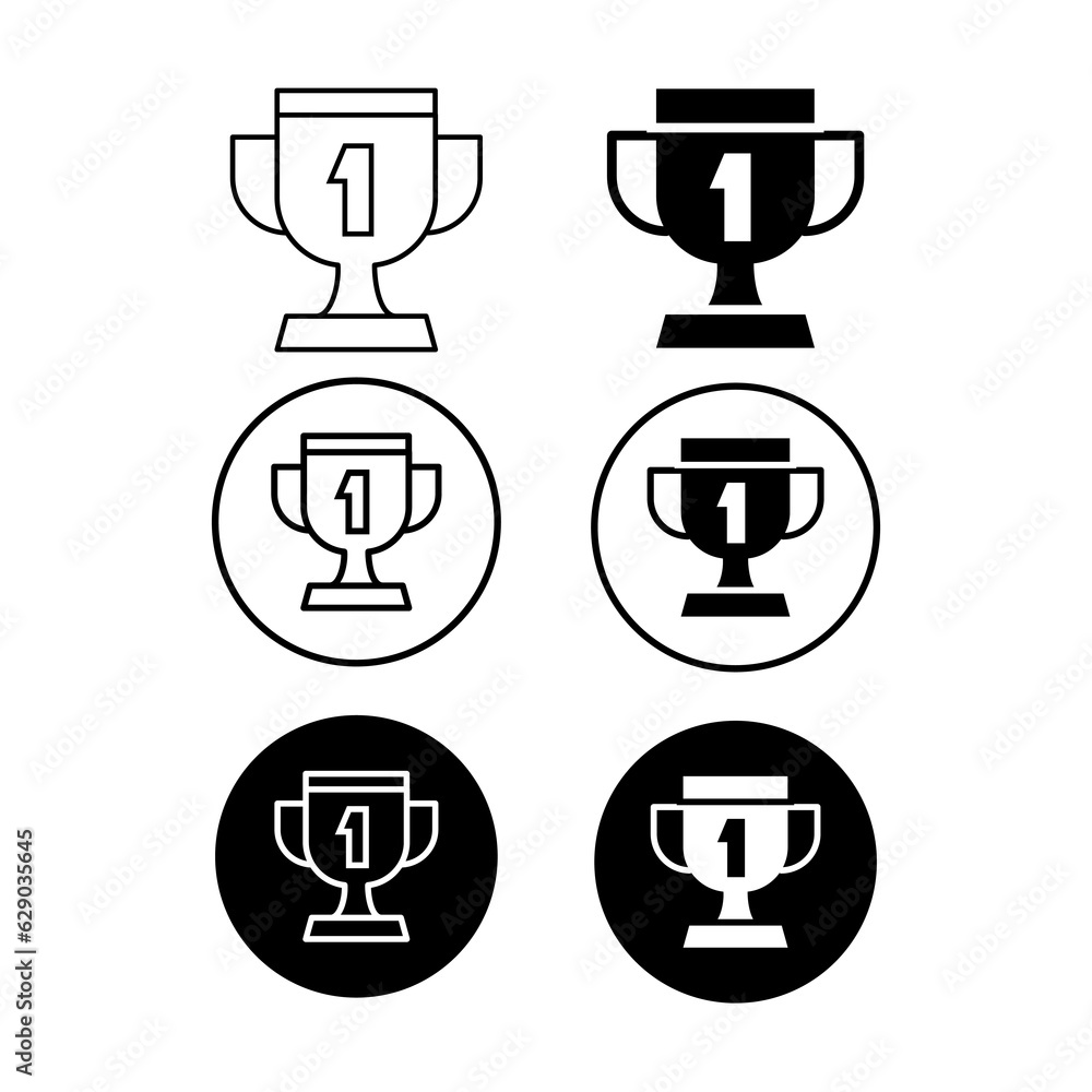 simple set trophy icon vector illustration logo design, isolated on white simple set trophy icon vector illustration logo design, isolated on white