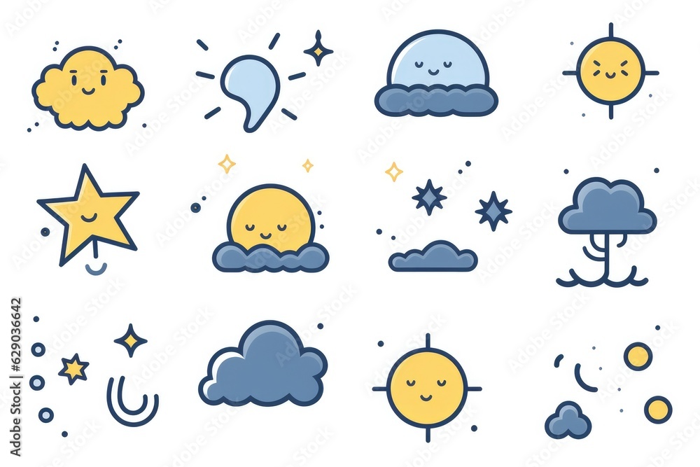 Obraz premium Weather icon set