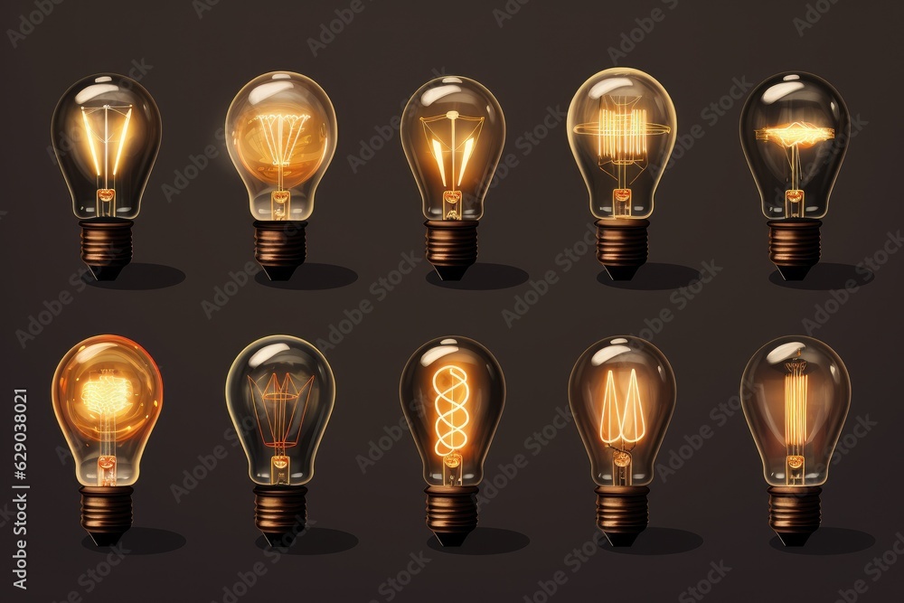Bulb set isolated Bulb set isolated