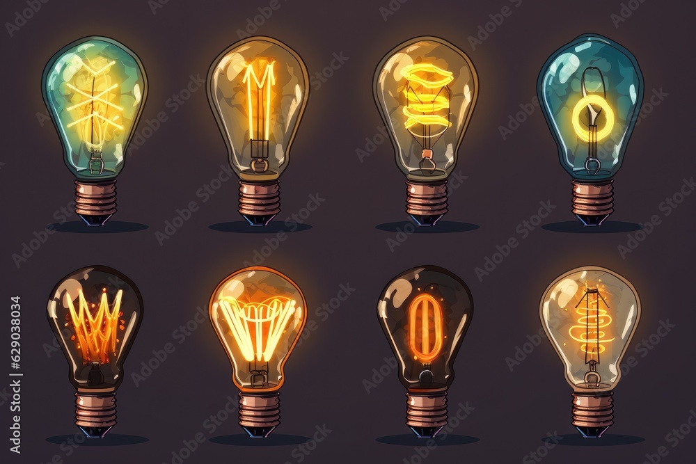 Bulb set isolated Bulb set isolated