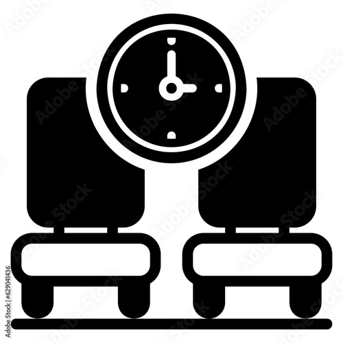  Waiting room glyph icon