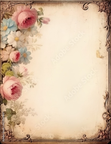 Vintage floral background with copy space for your text or image.