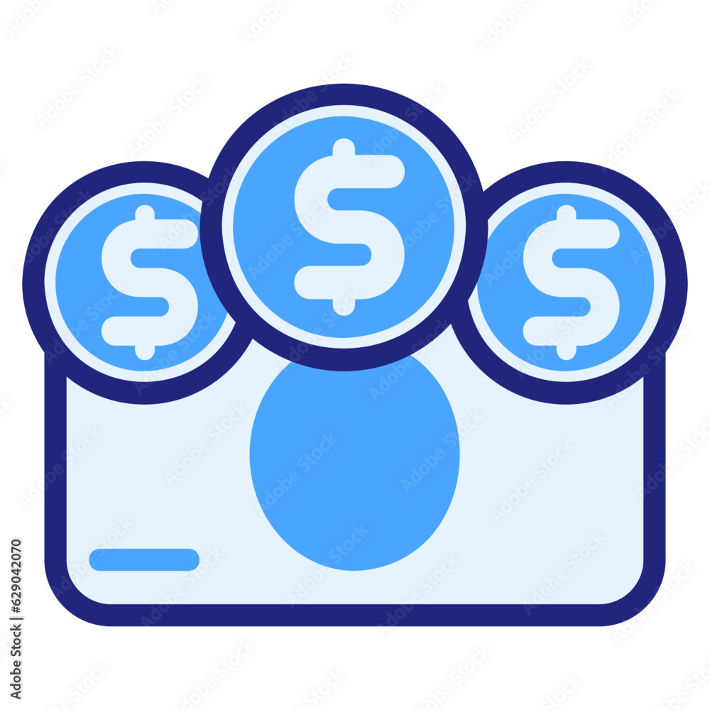 Obraz premium Money blue icon