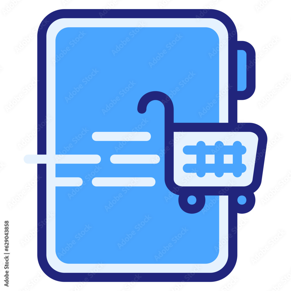 Online shopping blue icon Online shopping blue icon