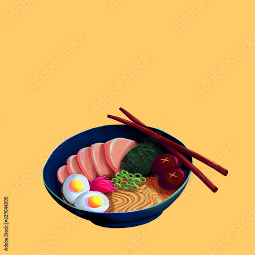 food on white background