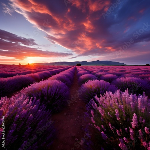 Glimpses of Heaven: A Golden-Lit Lavender Field