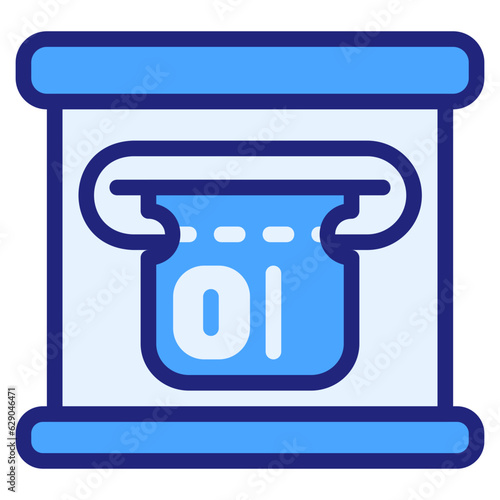  Ticket machine blue icon