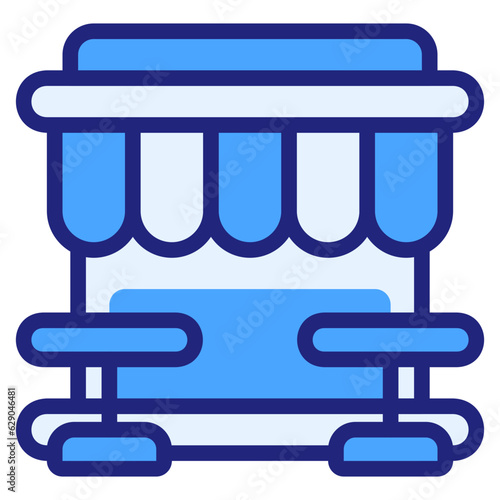  Food court blue icon