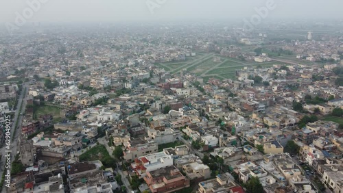 Wallpaper Mural Drone view of residential area in Lahore, Pakistan. Torontodigital.ca