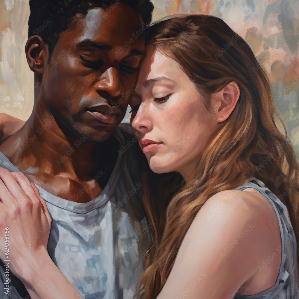 Bridging Differences: Portrait of an Interracial Couple Embodying Love ...