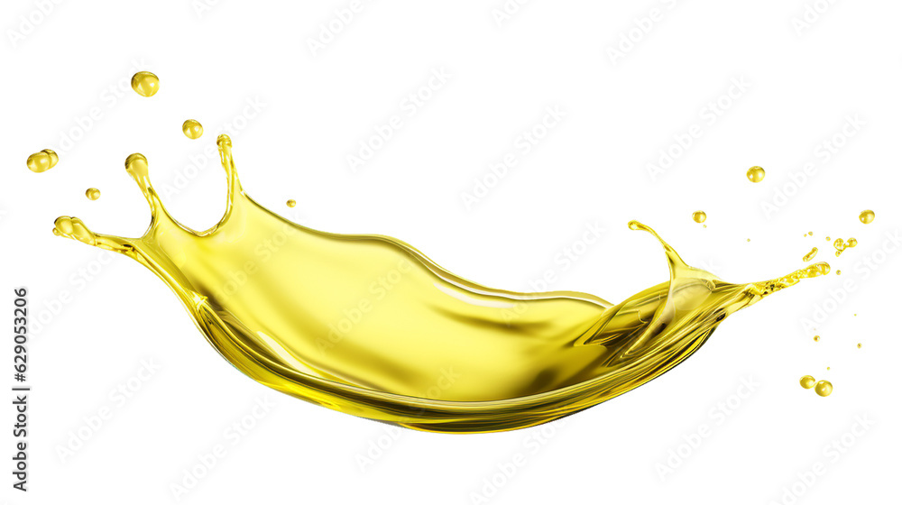 Fototapeta premium Olive oil isolated white and transparent background, png