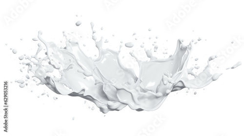 Milk splash isolated white and transparent background, png