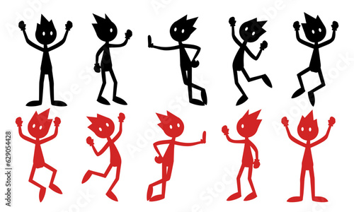 stick man set character for animation