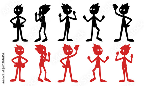 stick man set character for animation