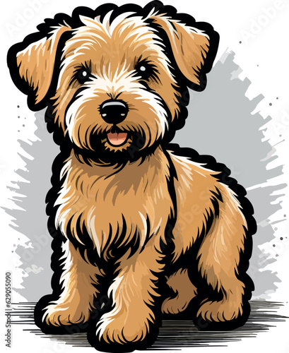 Incredible and lovely terrier dog vector art 