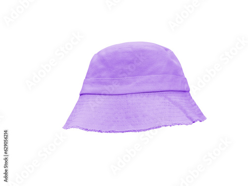 purple bucket hat isolated on white background
