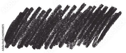 black pencil strokes isolated on transparent background