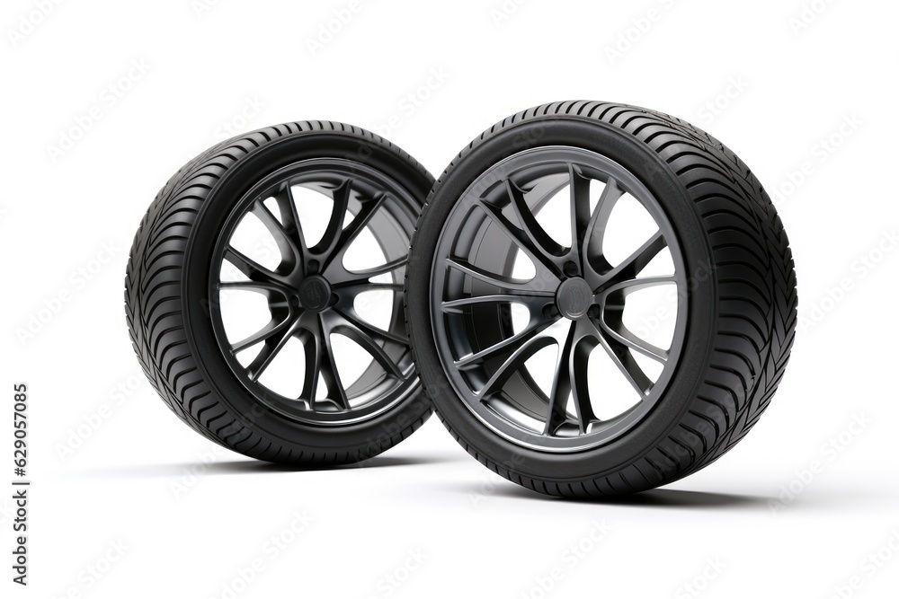 car wheel isolated on white background