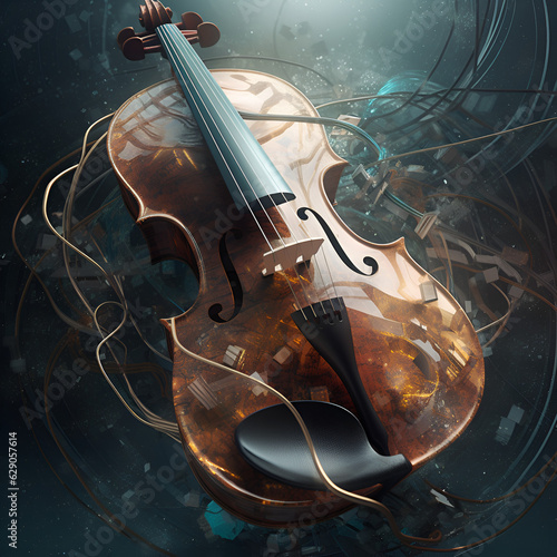 violin and bow illustration