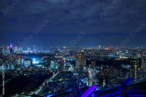 city skyline at night