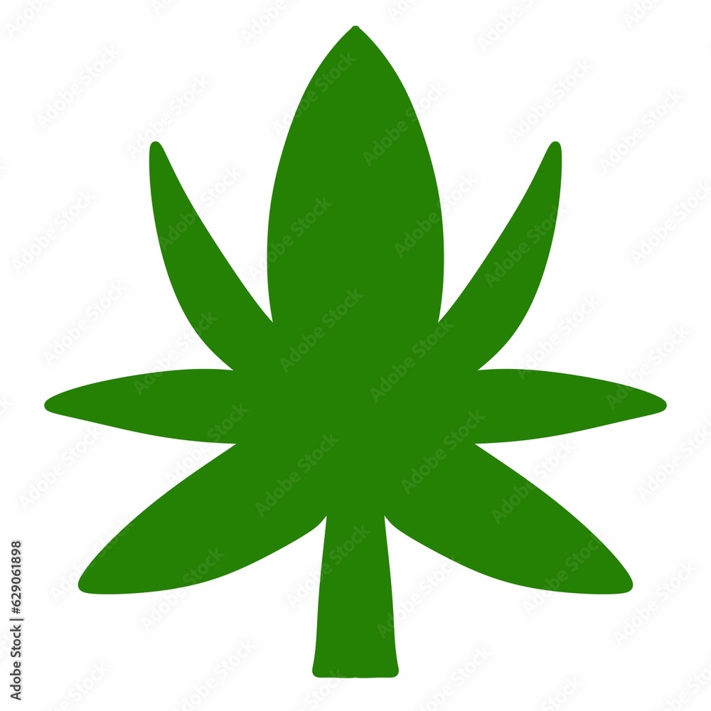 cannabis leaf icon on white background , illustration cannabis leaf icon on white background , illustration