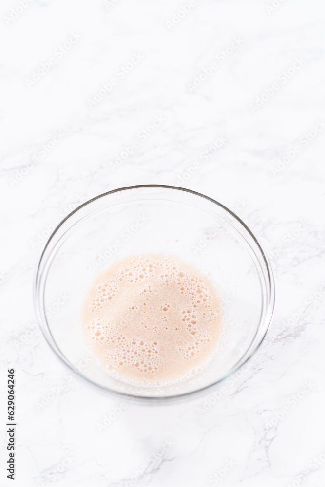 Activating dry yeast Activating dry yeast