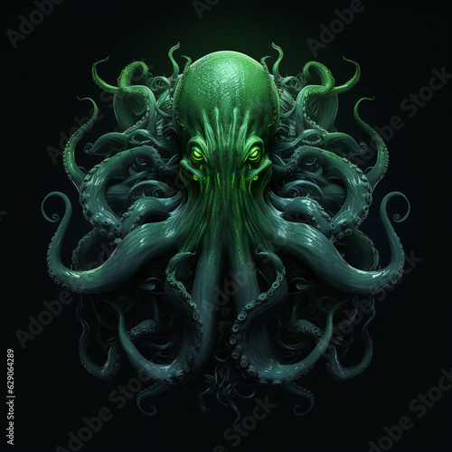 Mystical depiction of a green Kraken © Studio Art