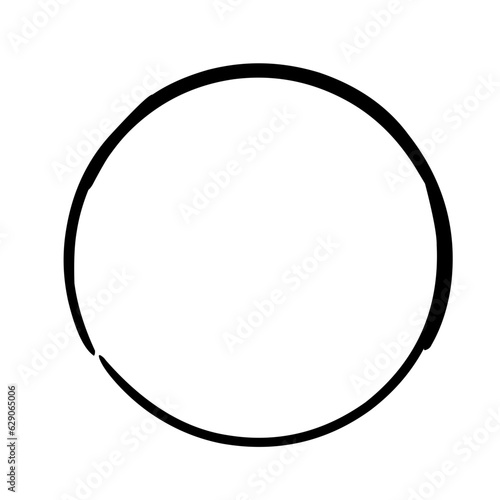 Black ink circle