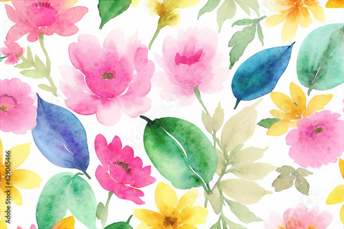 Beautiful elegant watercolor floral illustration