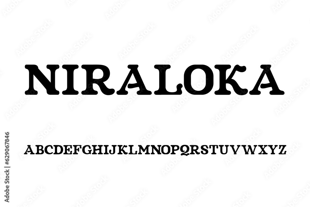 NIRALOKA, display serif font NIRALOKA, display serif font