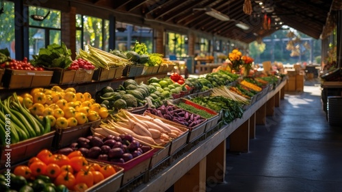 A local farmer s market filled with fresh produce. Generative AI