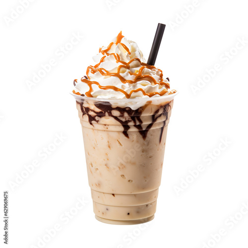 chocolate ice cream frappe created with Generative AI