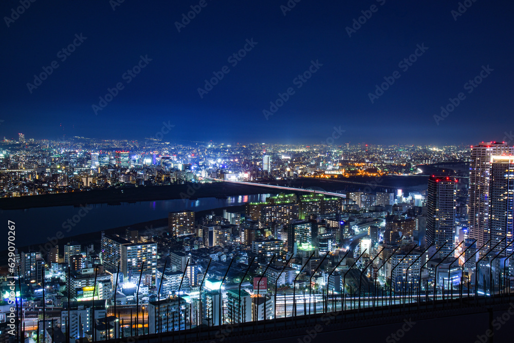 Obraz premium 梅田スカイビルからの夜景〈淀川方面〉