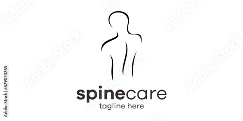 logo design spine health care icon vector inspiration