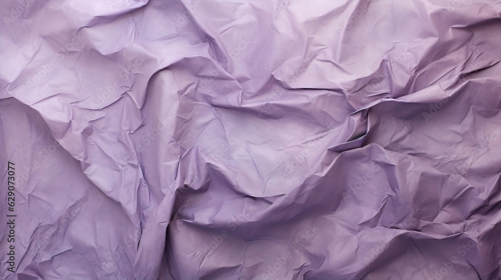 Generative AI : Purple lilac and Taupe crumpled paper texture background