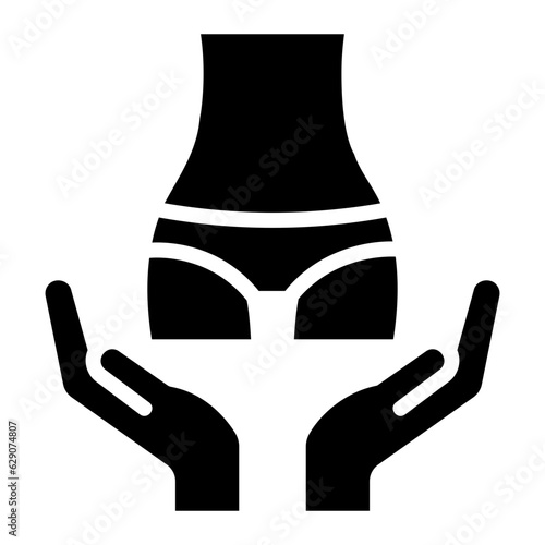 waist glyph icon