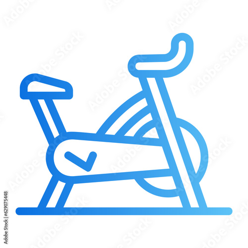 stationary bike gradient icon