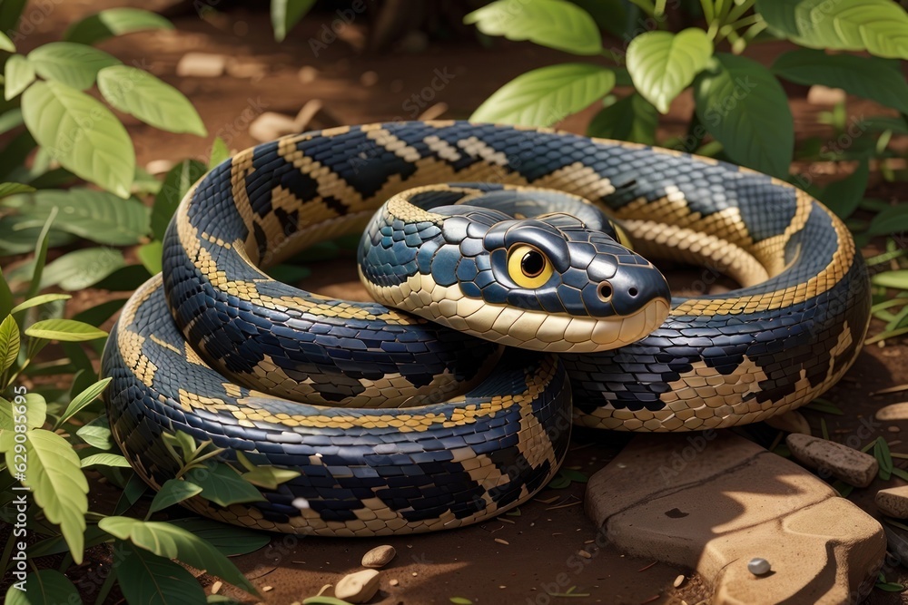 Close-up of a royal python (Reticulated snake)
Close-up of a royal python (Reticulated snake)