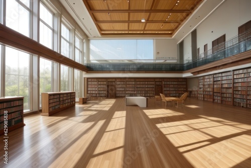 interior of a library building