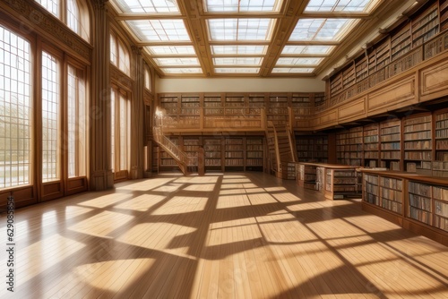 interior of a library building